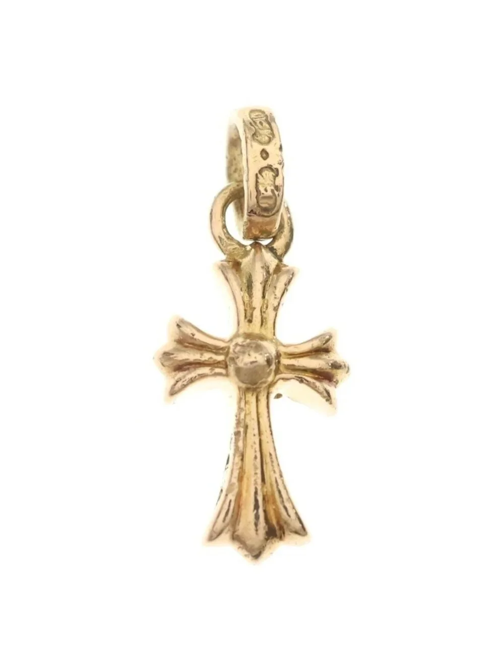 Chrome Hearts 22k Cross Baby Fat P Sap B Babyfat Pave Blue Sapphire Charm Gold
